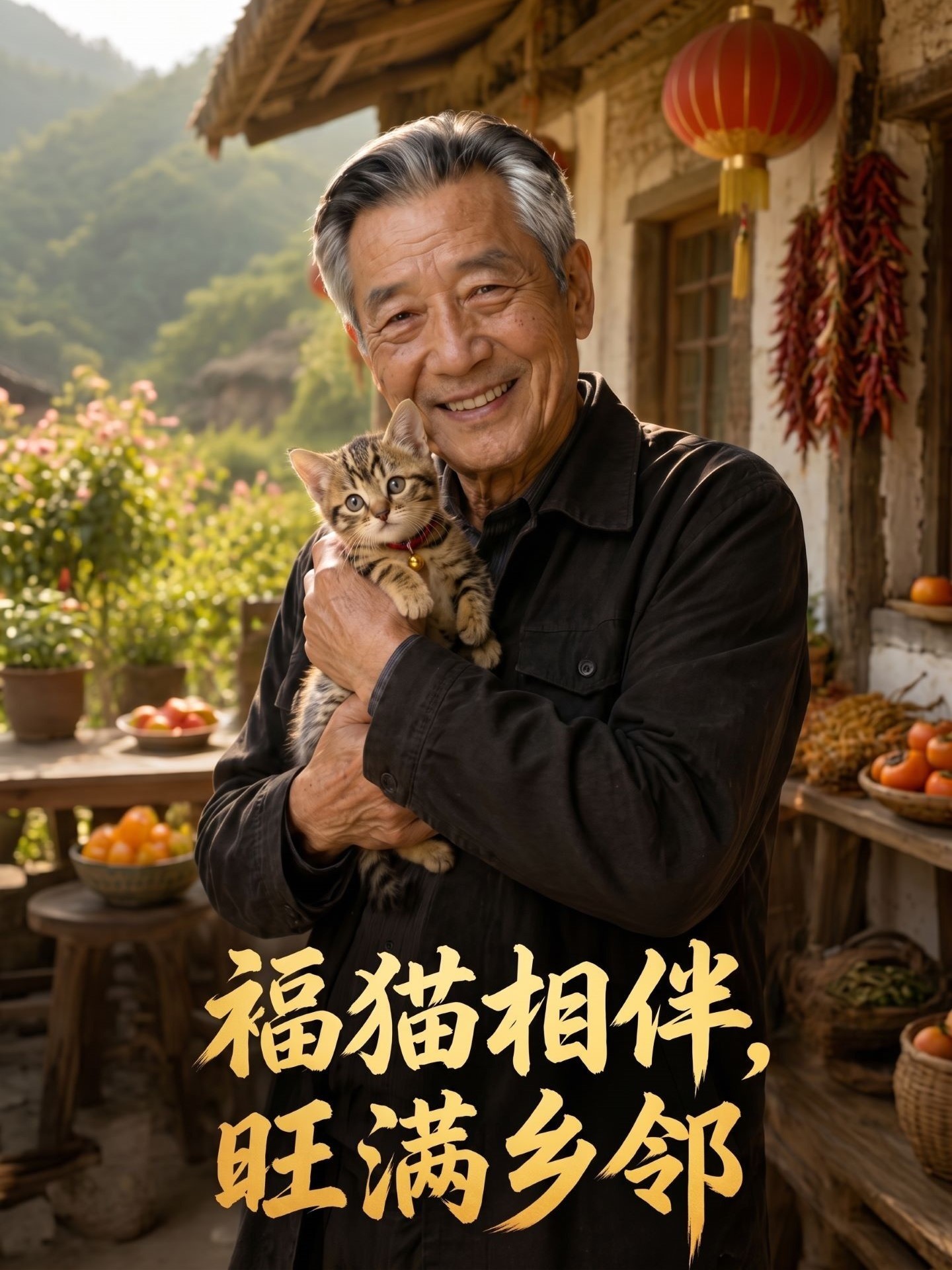 福猫相伴，旺满乡邻