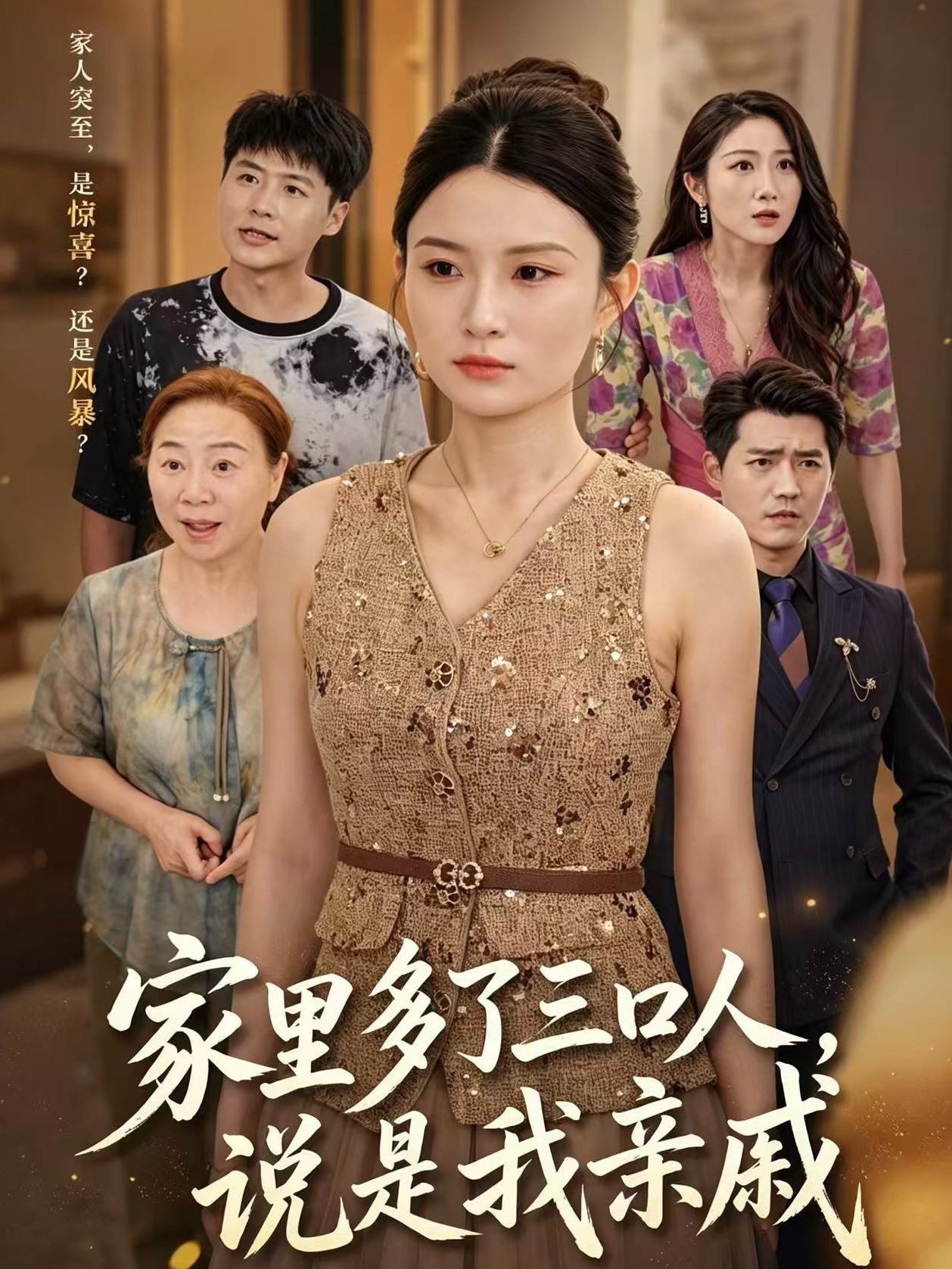 家里多了三口人，说是我亲戚