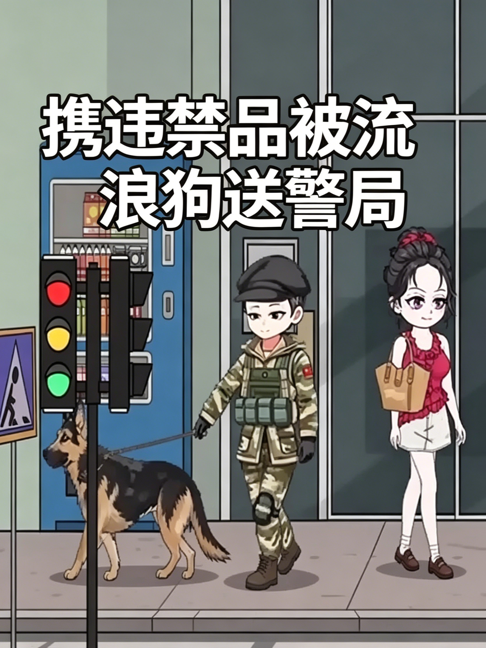 携违禁品被流浪狗送警局