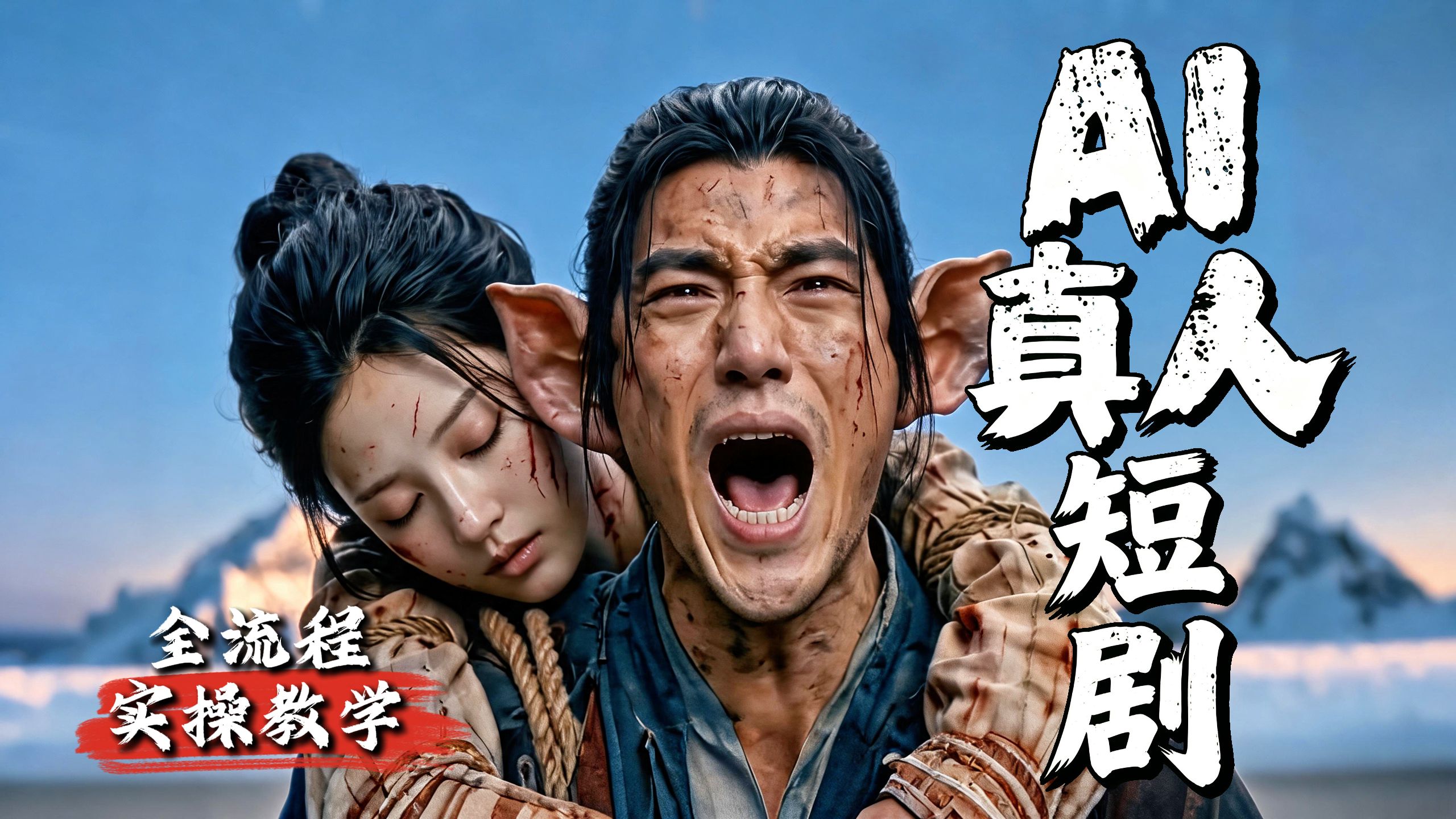 【全66集】用AI做的《大天蓬》真人短剧火爆全网！揭秘这部AI短剧是如何制作的保姆级教程！全程干货和实操无废话！手把手教你从0到1制作AI短片！零