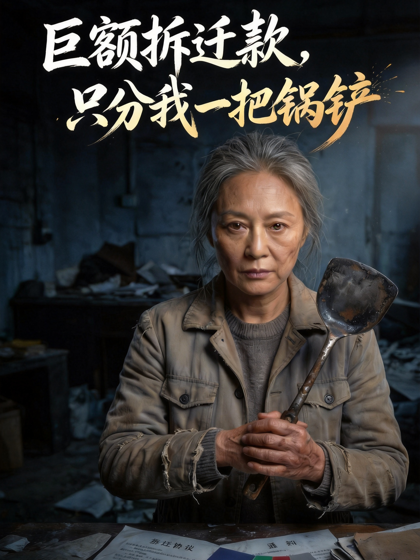巨额拆迁款，只分我一把锅铲