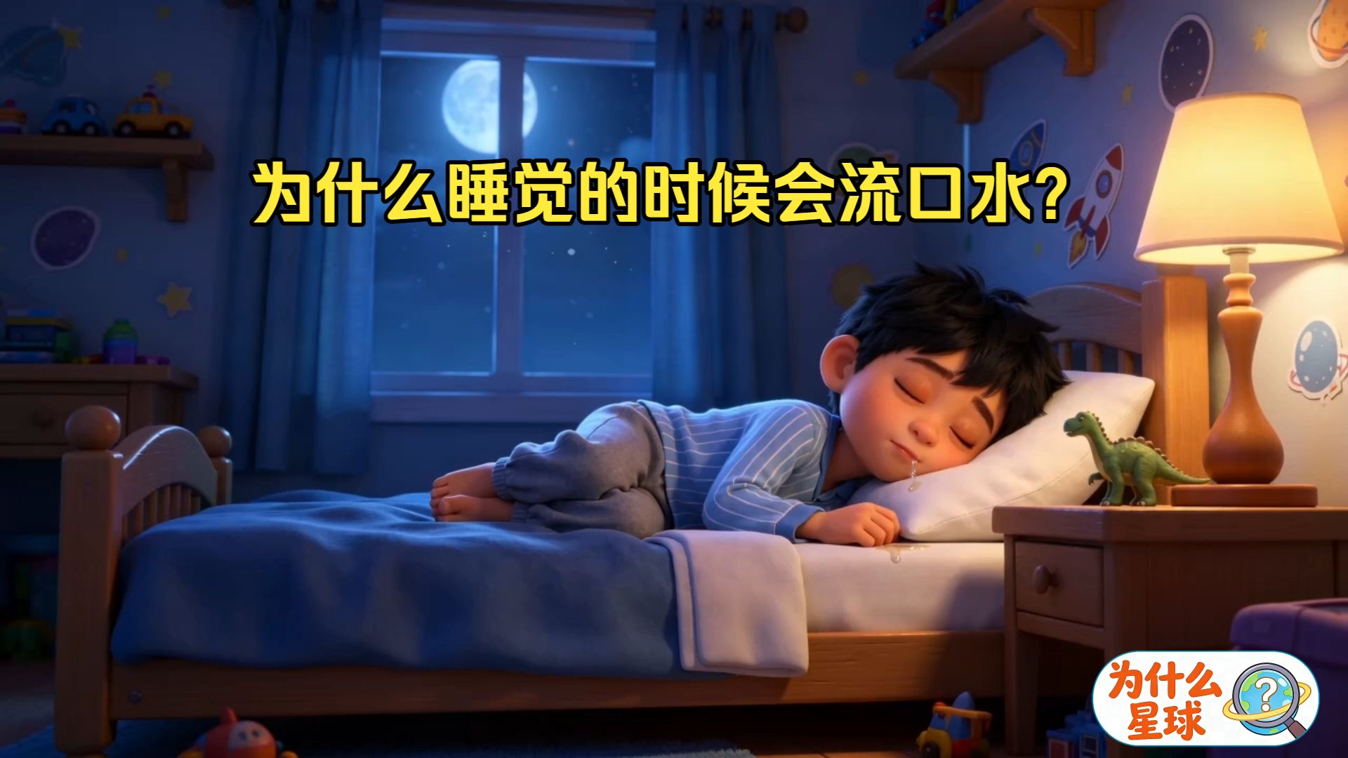 少儿百科《为什么睡觉会流口水？》枕头上又画地图了？揭秘睡觉时身体里的“水龙头”