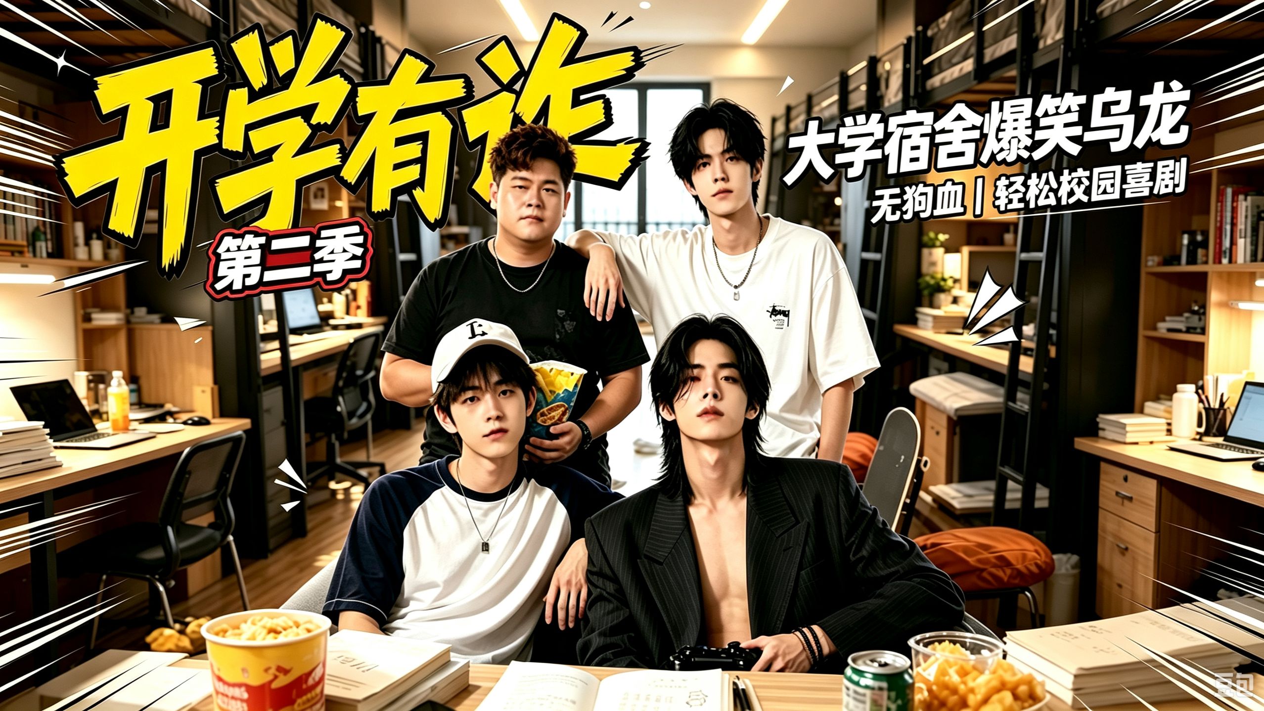 【一口气看完全集】 开学有诈第二季  四个男生的大学宿舍爆笑日常