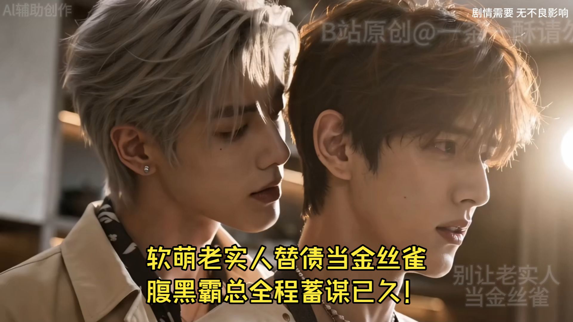 别让老实人当金丝雀》ep3-4：喊错宝宝，霸总醋坛子当场翻到炸裂！【双蓝主AI短剧】