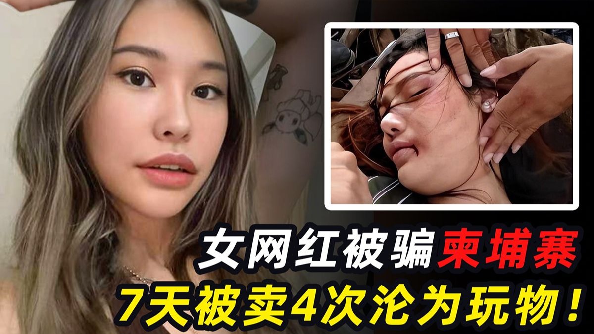 女网红被骗柬埔寨，7天被卖4次，沦为玩物