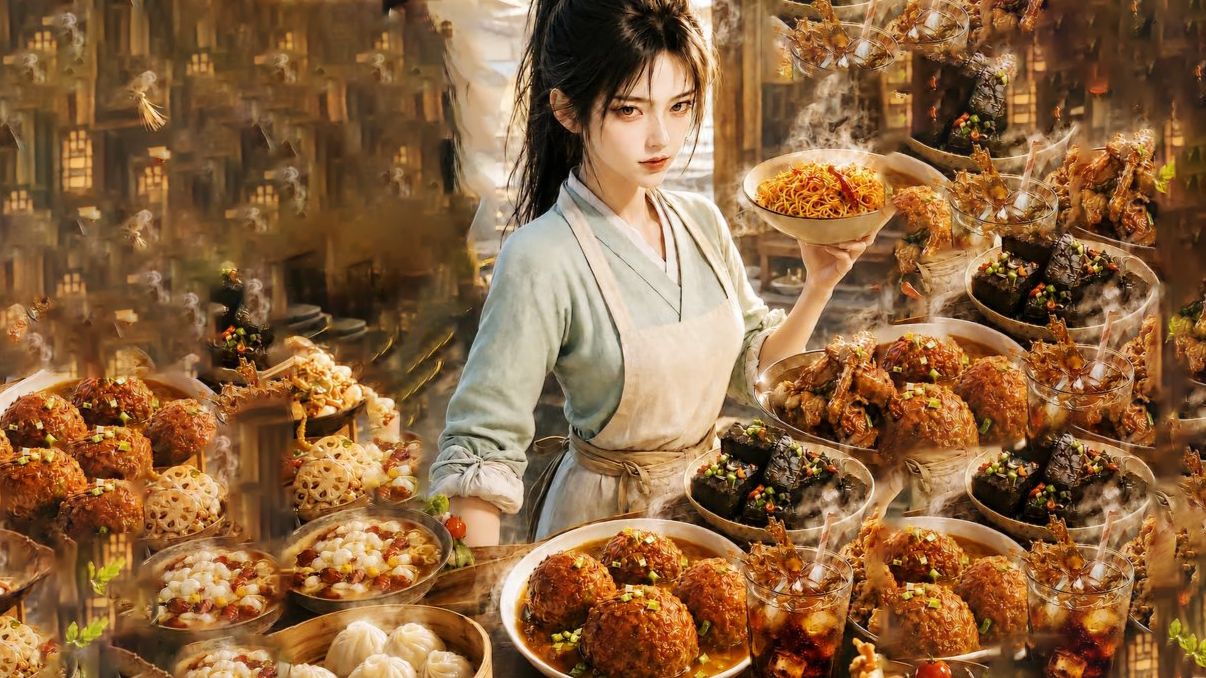 【8小时合集】穿越古代卖炸鸡，做各种现代美食馋哭古人！！第1~4季全集完整版