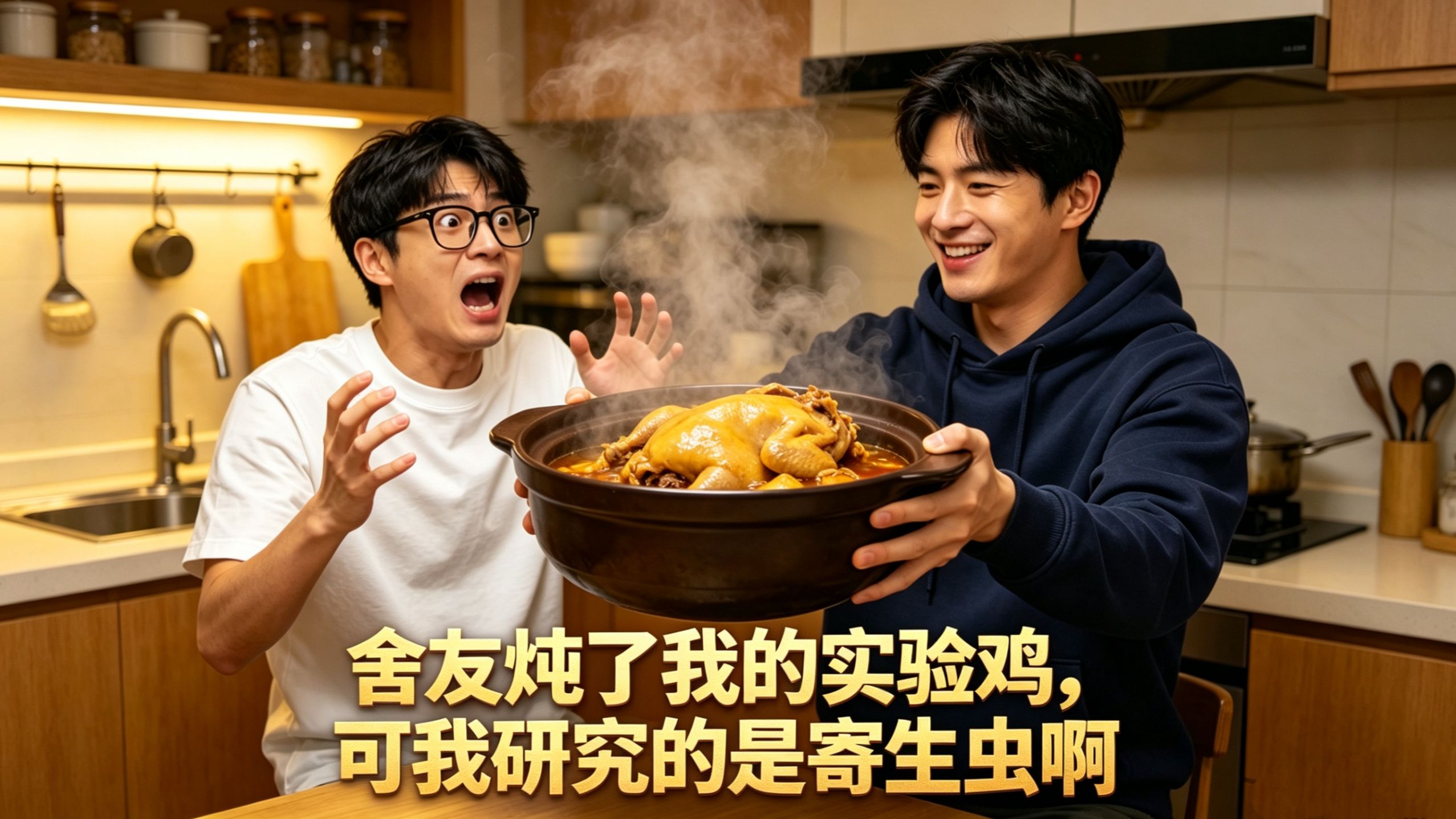 【完结短片】极品室友炖了我的毕设鸡，可我研究的是寄生虫啊