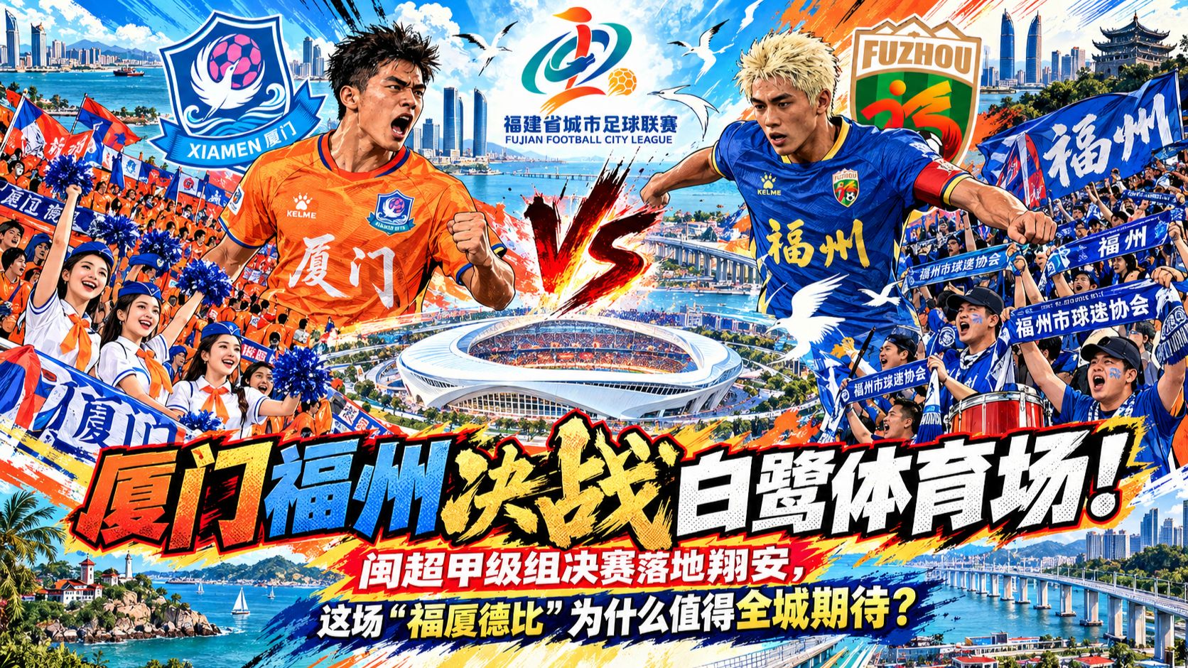 厦门福州决战白鹭体育场！闽超甲级组决赛落地翔安，这场“福厦德比”为什么值得全城期待？