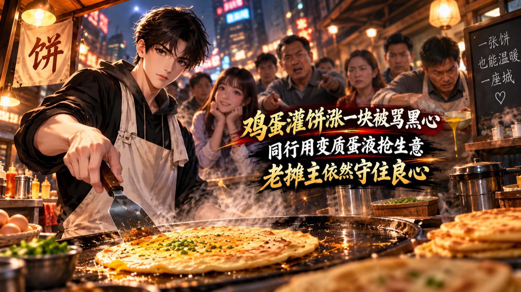 鸡蛋灌饼涨一块被骂黑心，同行却用变质蛋液抢生意，老摊主依然守住这口良心