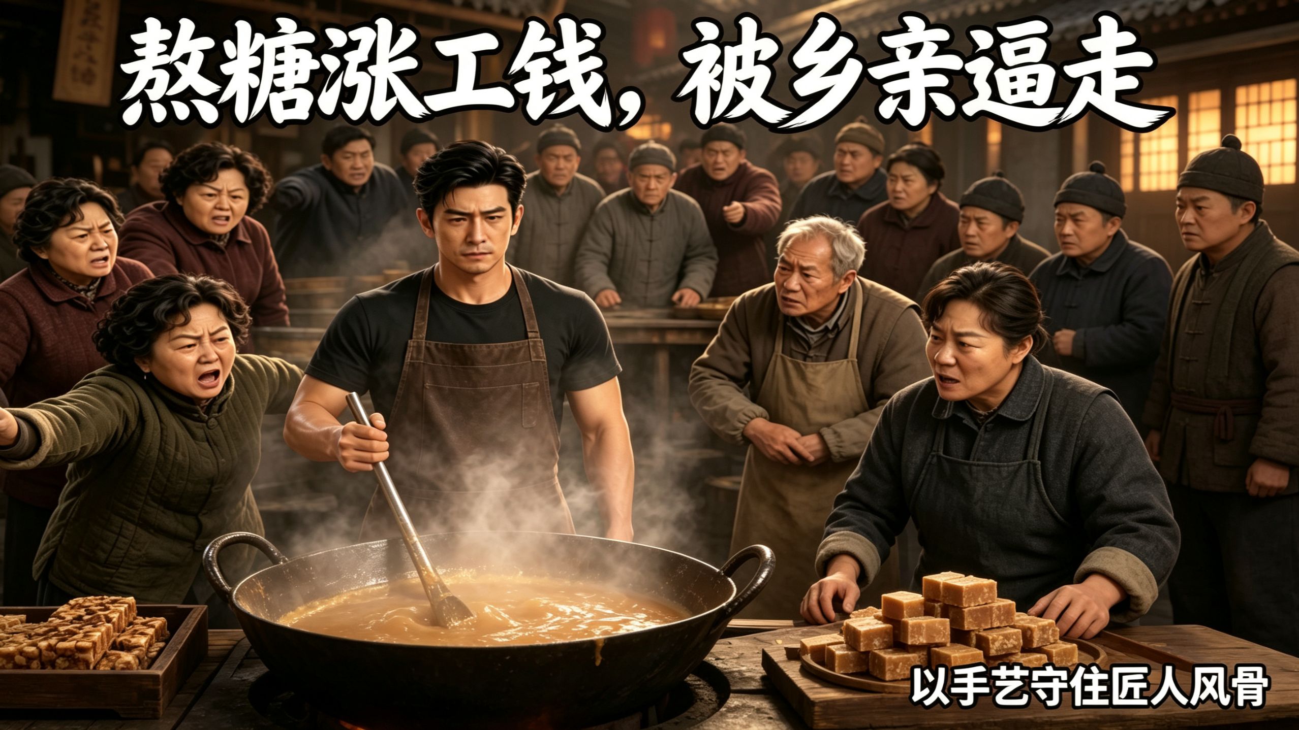 【完结短剧】熬糖工钱上调遭乡亲排挤，老糖匠封锅远走他乡
