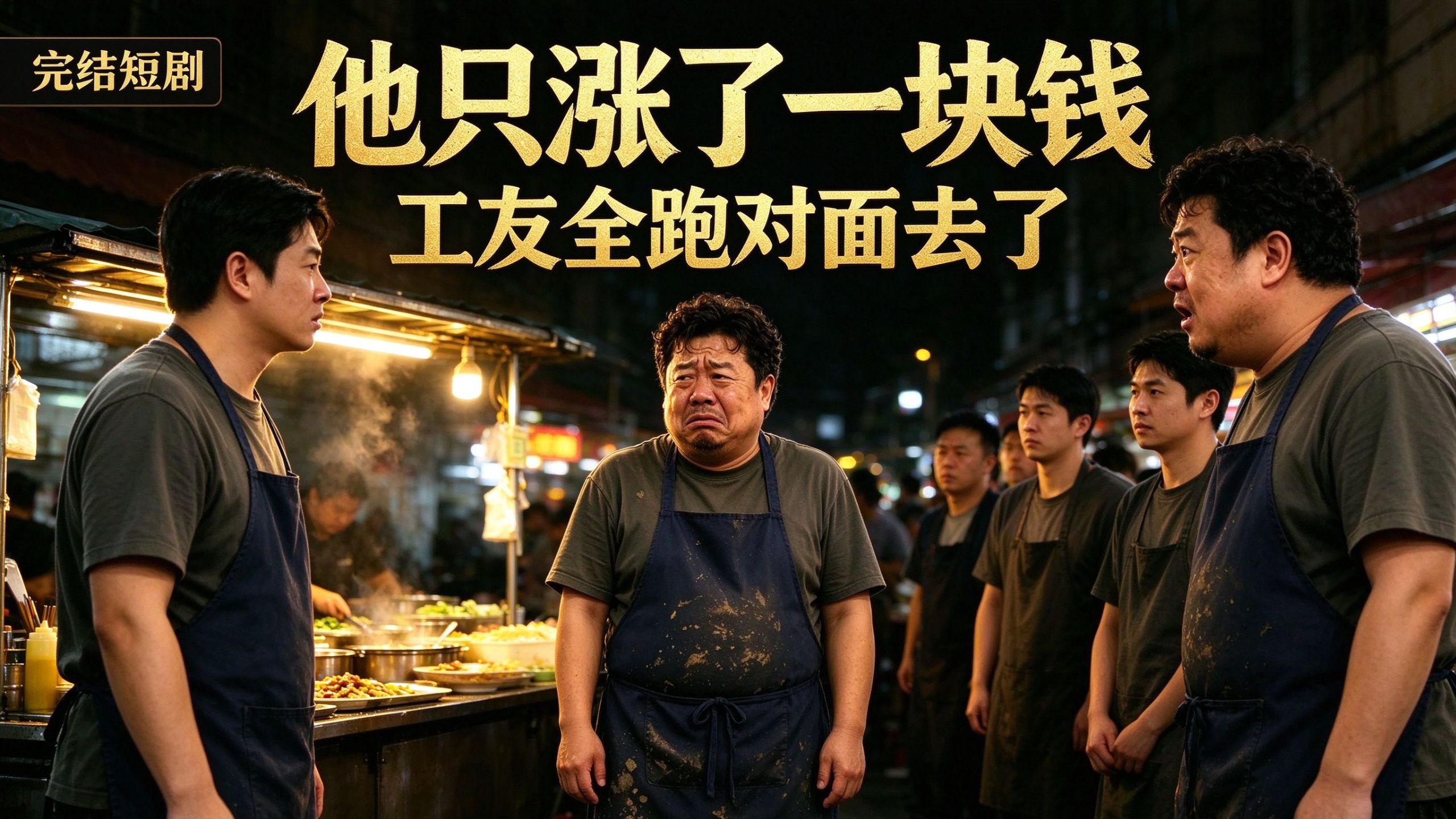 【完结短剧】便宜摊子用冻肉，良心摊主被挤走