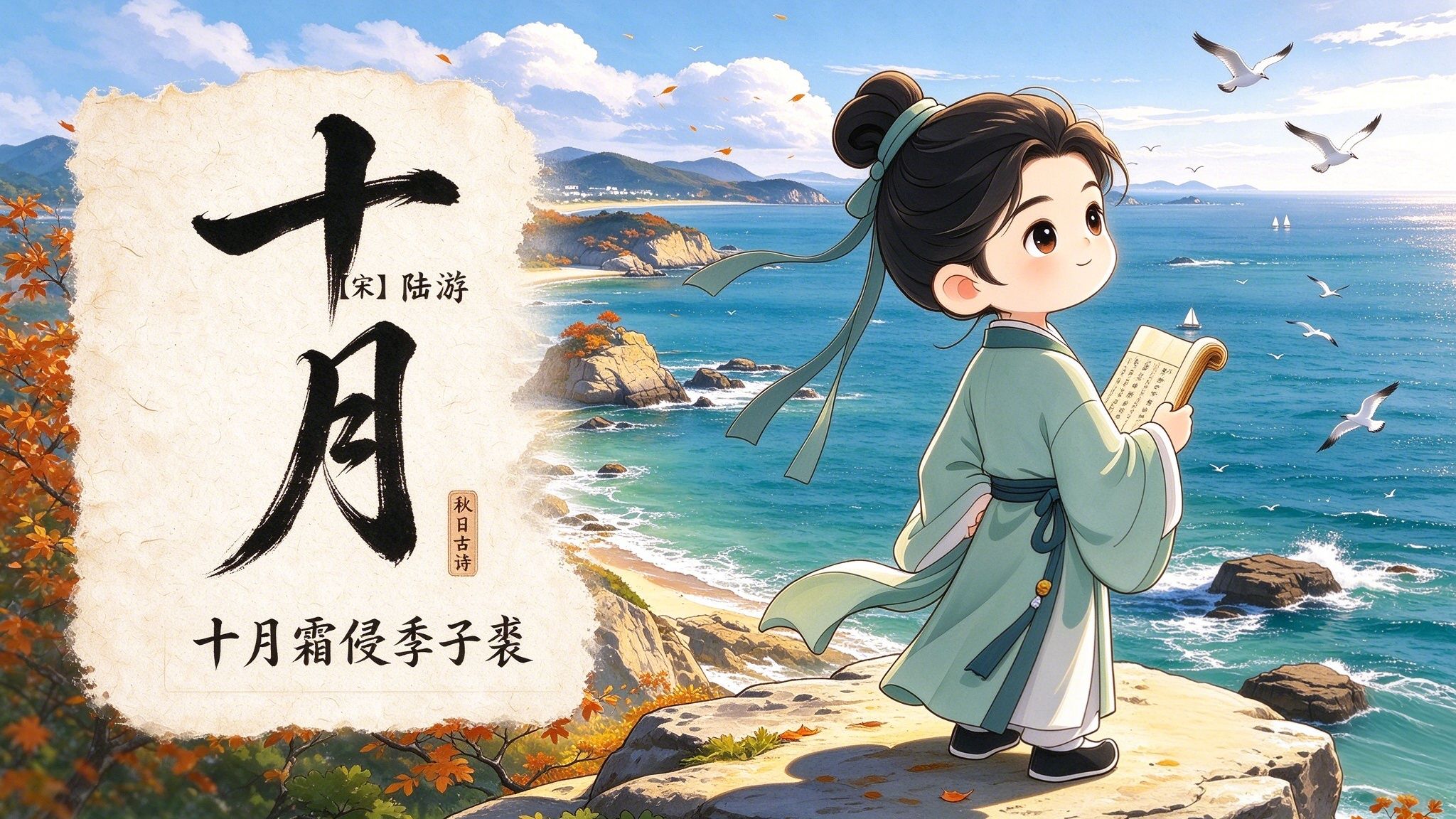 一首写十月的宋诗｜陆游《十月》，木落见寺楼