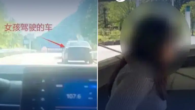 15岁女孩称继母怀疑其拿了100元，负气出走从湖南开车到贵州，她没有驾驶证，靠看视频自学开车，最终被交警拦下罚款1000元