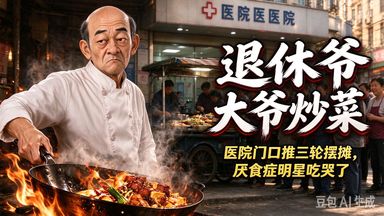 【看了不烧心】天才厨师穿越成退休大爷，医院门口推三轮摆摊；一碗红烧肉，把厌食症明星吃哭了