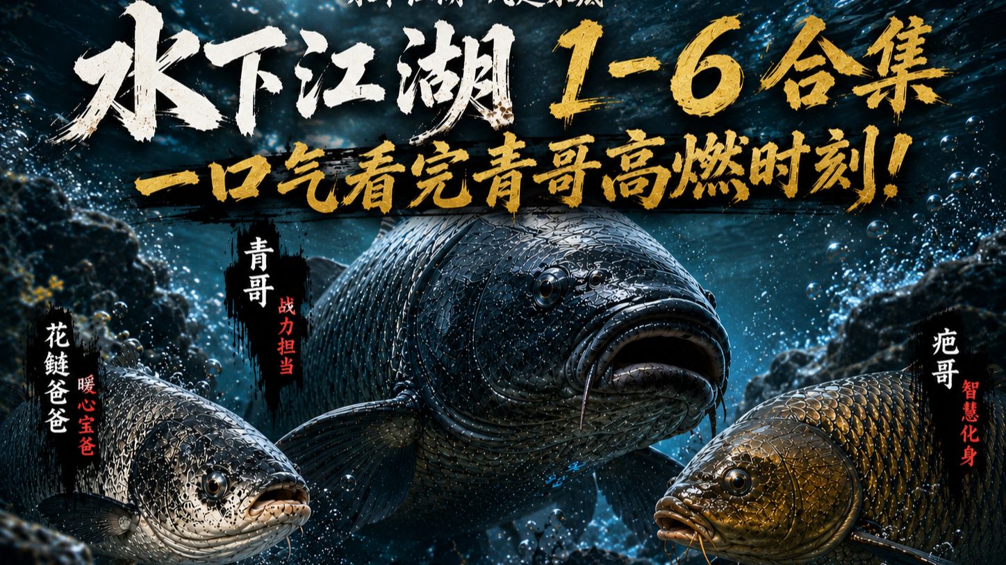 【纯享】水下江湖1-6合集优化版：鱼被钓急了，开始钓人！新粉必看，老粉二刷！一口气看完