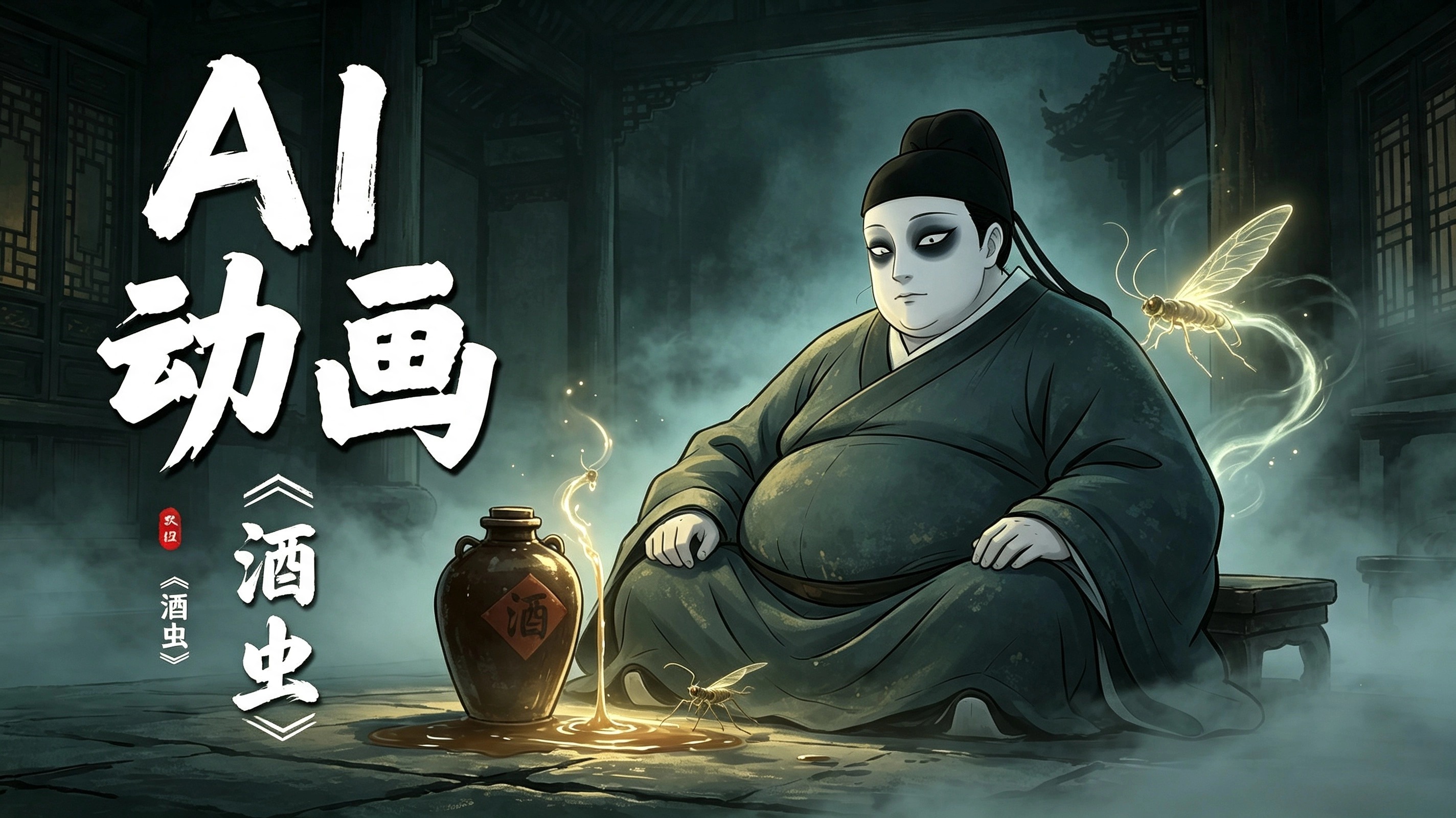 【AI动画】用AI做了部聊斋动画系列之《酒虫》！全流程操作演示！让零基础也能学会AI漫剧制作技巧！ai视频 、ai短剧、ai漫剧零基础入门教程Upq