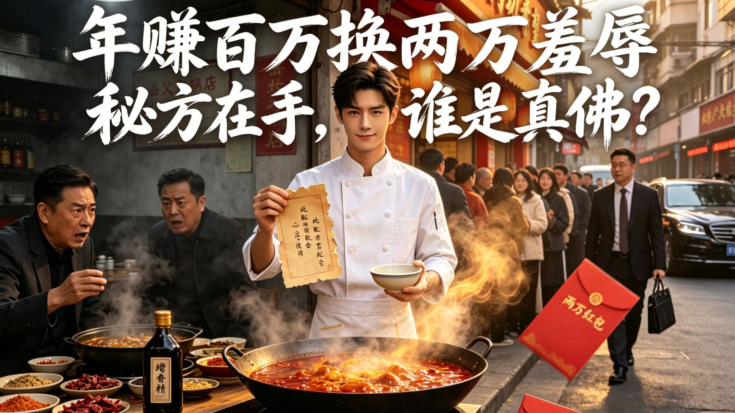 【完结短剧】从火锅店被扫地出门，到对街小店逆袭，那张配方究竟藏着什么秘密？秘方转让是妥协还是陷阱？岳父按方炒料变苦汤，他却用一口锅香