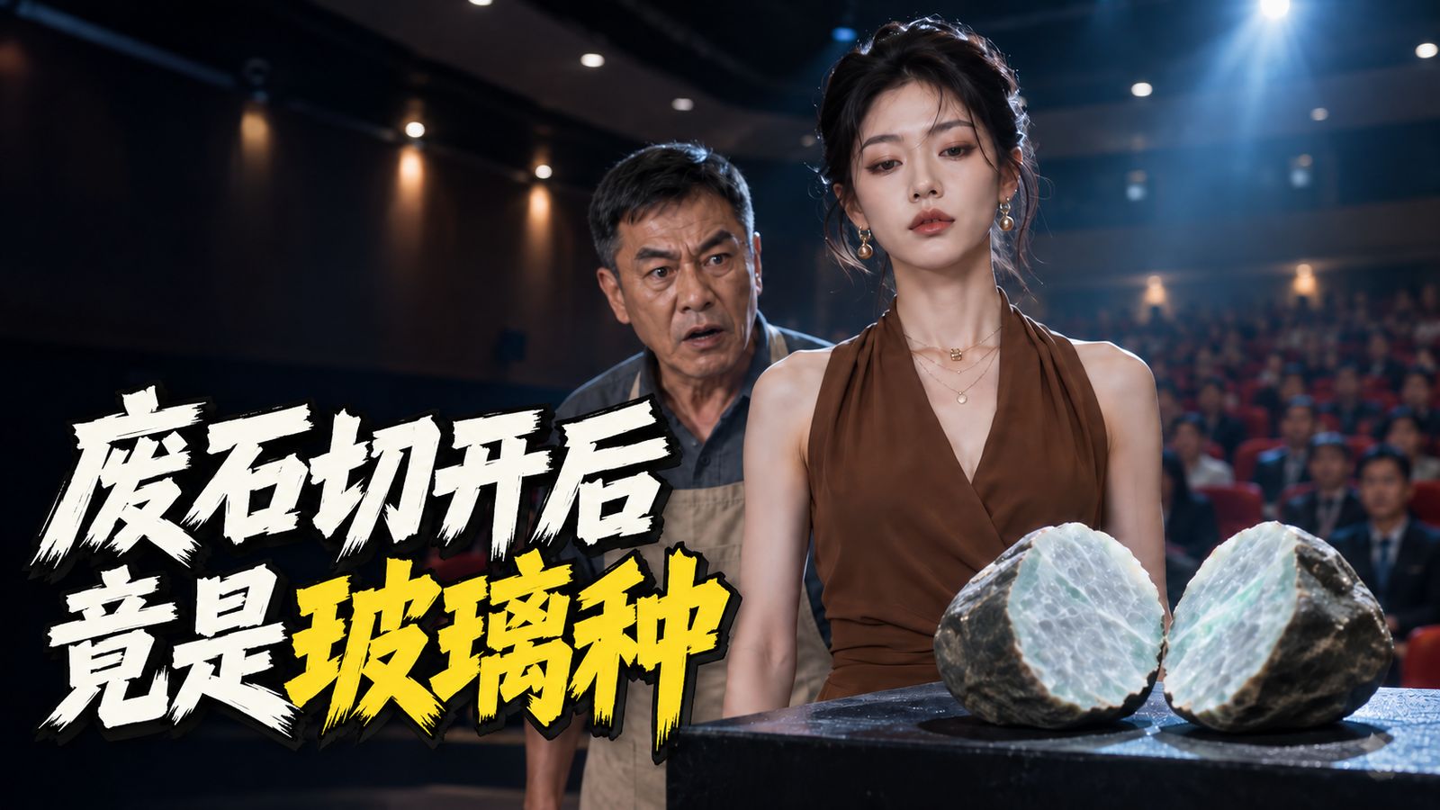 【完结短剧】一块被嫌弃的原石切出玻璃种，看错的人当场傻眼
