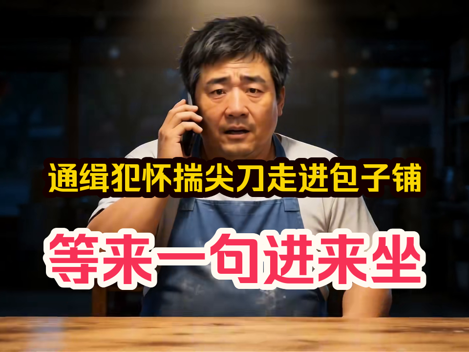 【抢先看】通缉犯陈默被包子铺老板收留一个月后，老板的儿子出了车祸急需手术费。他看着街上的悬赏通缉令，拨通了电话用自己的命换了那笔钱。
