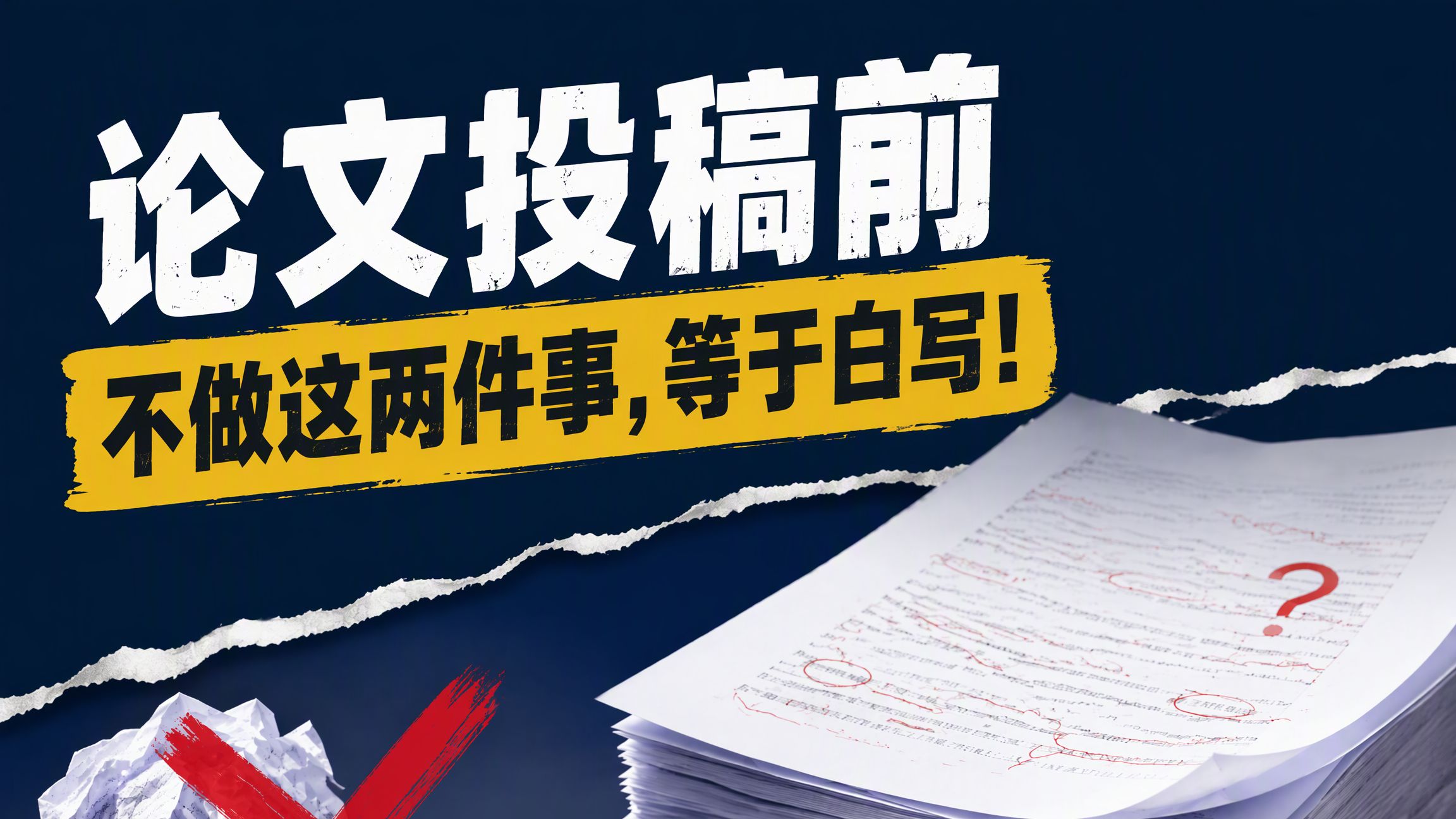 论文投稿前不做这两件事，等于白写！