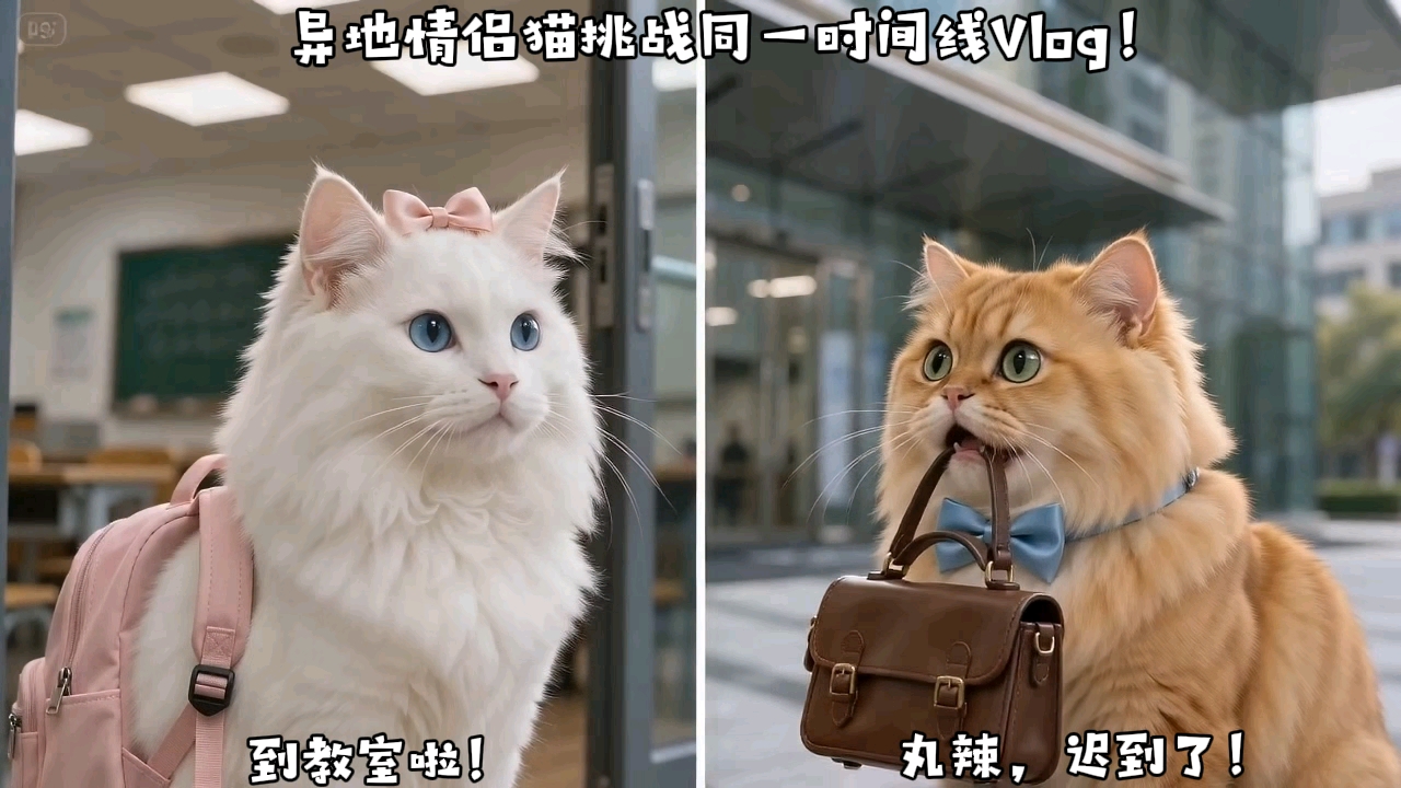 异地情侣猫挑战同一时间线