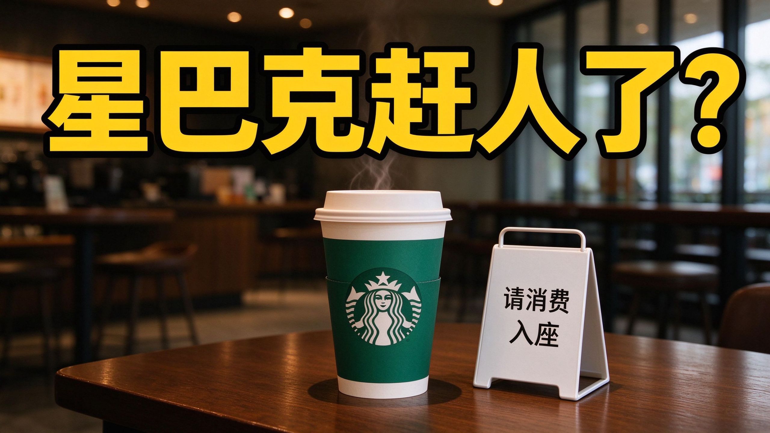 星巴克_消费入座_：总部说不属实，门店却摆出了桌牌