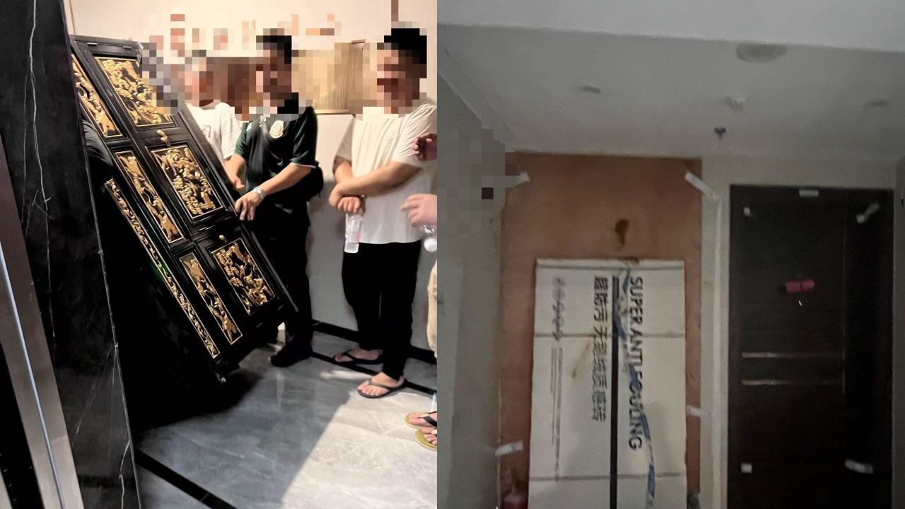 实探佛山装修诡异“骨灰房”，小区邻近墓园，屋内黑金物件被拆，多方回应