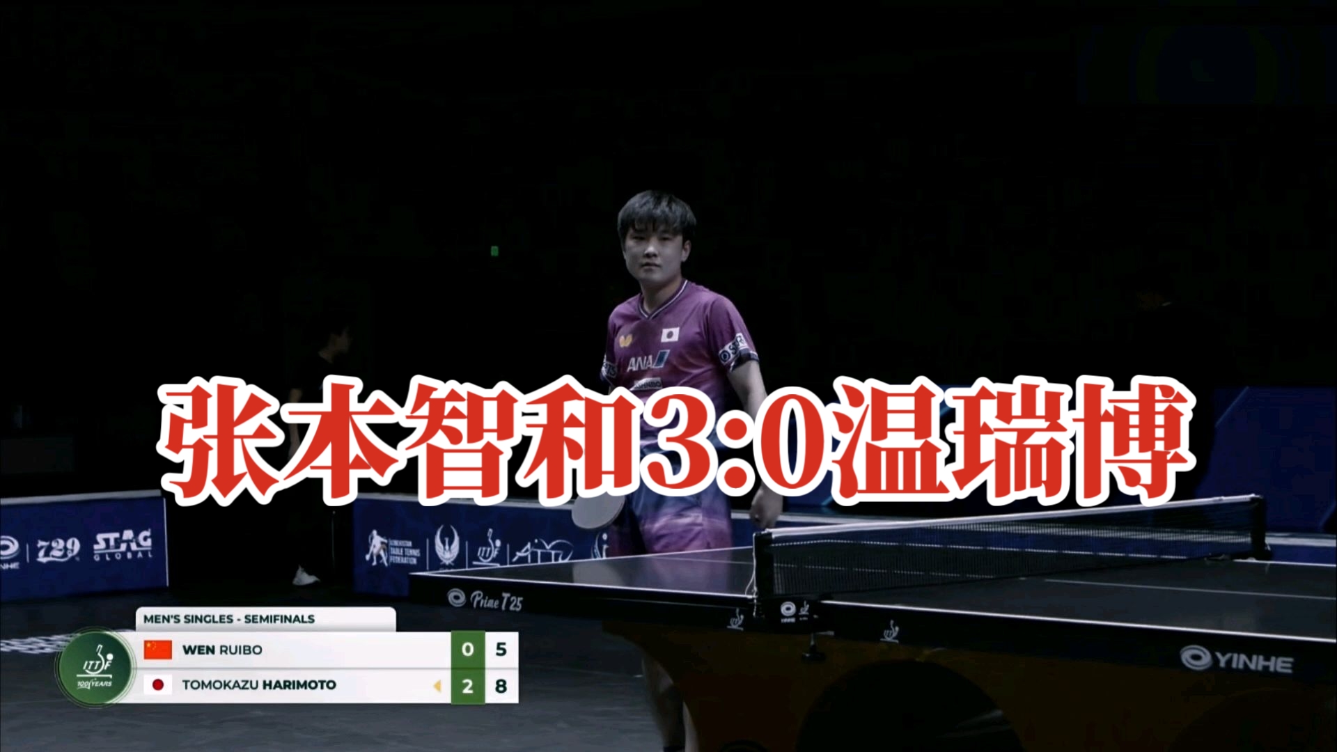 温瑞博0:3不敌张本智和无缘男单决赛！