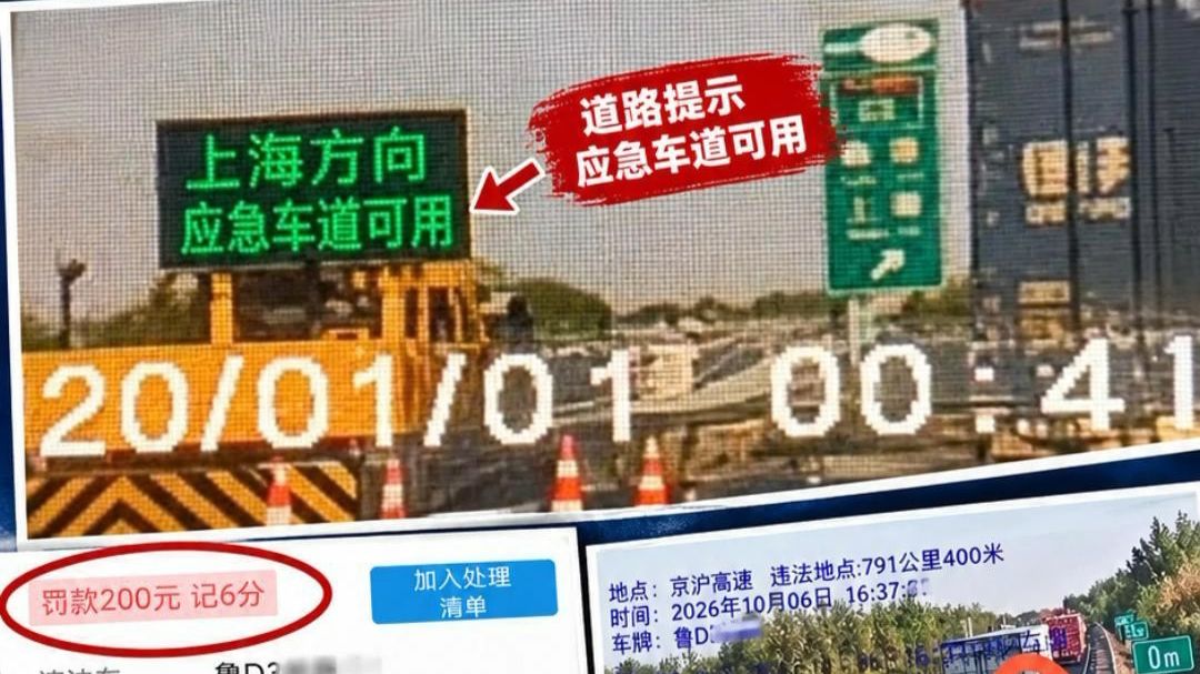 高速提示应急道可用司机却被罚，到底是谁的问题？