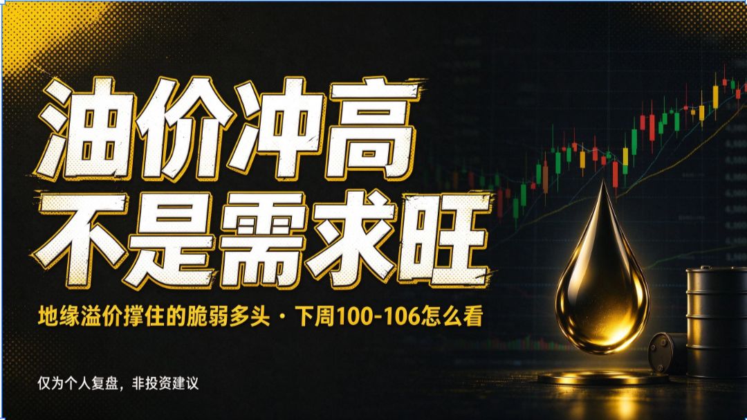 油冲到 103，根本不是需求旺！本周价原油天然气复盘，下周方向讲透