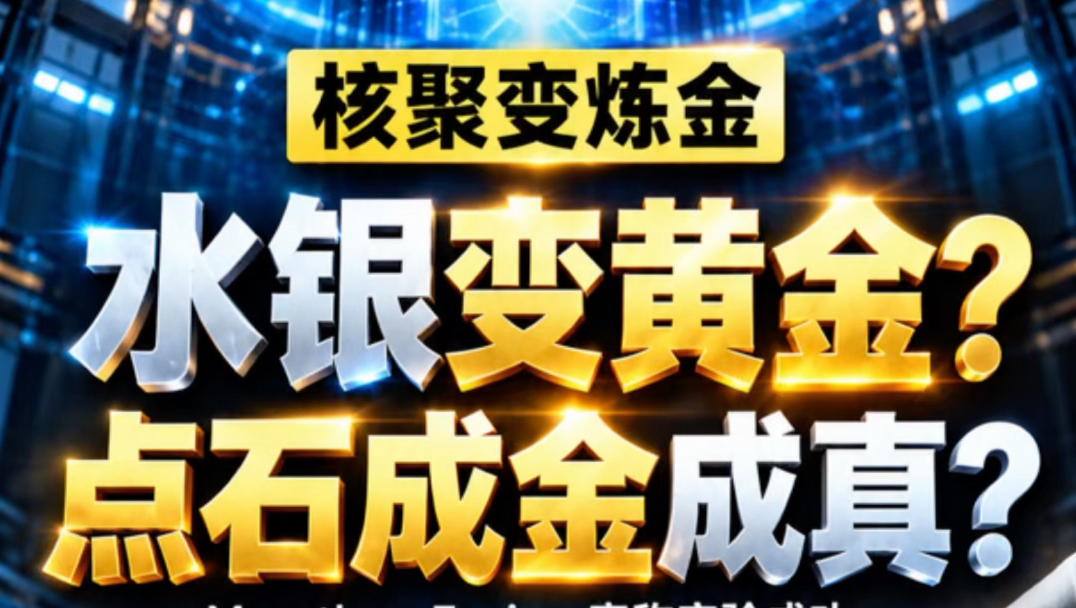 水银变黄金，神话里的“点石成金”真要成真了？美国核聚变公司宣称实验取得突破，但距离批量造金、冲击金价还有多远？